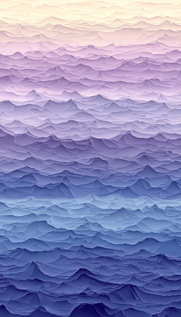 Abstract Light Lavender Gray Waves Gradient Background, Soft Violet to Pink Fluid Texture Designの素材