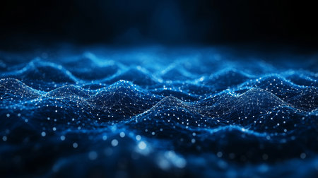 Abstract data network visualization showcasing interconnected flows and financial relations.の素材