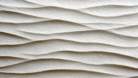 Elegant White Waves with Subtle Sand Texture - Abstract Design Backdrop for Fluid Light Patternsの素材