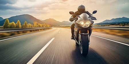 A Thrilling Sportbike Adventure Exploring Scenic Routes and Breathtaking Landscapes on Two Wheelsの素材