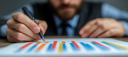 Financial Analyst Analyzing Data Trends to Optimize Investments and Enhance Portfolio Performanceの素材
