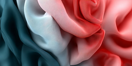 Elegantly Veiled Dreams Captivating Abstract Fabric Cascades with Harmonious Color Flowの素材