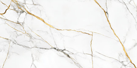 Elegant White Marble Texture with Gold Veining, Luxurious Background for Sophisticated Designsの素材