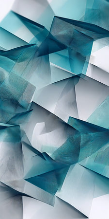 Icy Blue Glass Abstract Modern Translucent Geometry with Elegant Light Play and Striking Effectsの素材