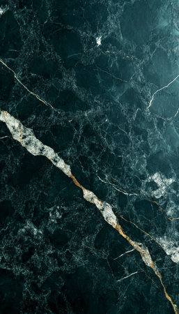 Elegant Dark Green Marble Stone Surface with Natural Veins for Stylish Interior Design Backgroundの素材