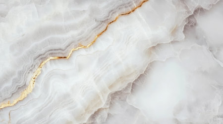 Refined Elegance with Natural White Onyx Stone Texture and Gold Accents in Soft Marble Backgroundの素材