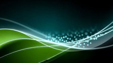 Vibrant Abstract Art with Luminous Swirls and Dots, Flowing Shapes Creating a Dreamy Backgroundの素材