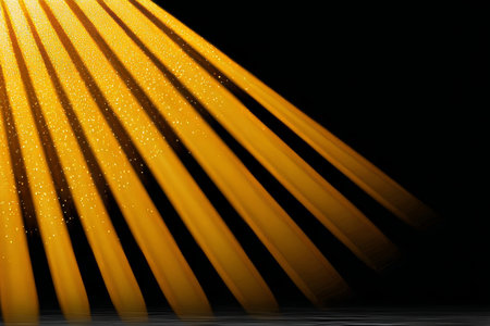 Abstract Background Featuring Golden Radiance with Beautiful Light Burst Effects and Sparklesの素材