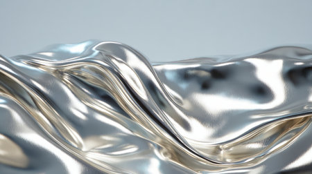 Sleek Chromed Elegance A Luxurious Reflection of Smooth Curves and Shimmering Light Accentsの素材