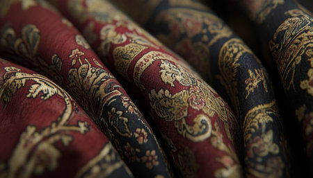 Artistic Woven Textiles with Vibrant Colors for Luxurious Home Decor and Stunning Backdropsの素材