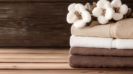 Soft Laundry Collection in Cream, Tan, Brown with Decorative Magnolia Flowers for Chic Storageの素材