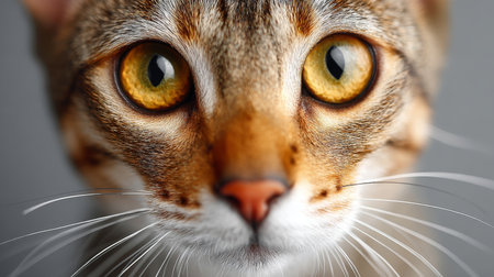 Stunning Ocicat Close-Up Intelligent Golden Eyes, Charming Face, and Unique Speckled Coat Detailsの素材