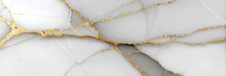 Elegant White Marble Background with Luxurious Gold Veins for Home Decor and Wall Print Designsの素材