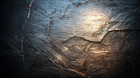 Abstract Brushed Metal Backdrop Suggesting Modern Industrial Design with Textural Surface and Patinaの素材