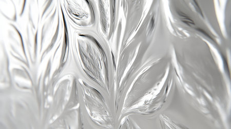 Intricate Decorative Glass Panel with Frosty Winter Design and Elegant Textured Patterns for Artの素材