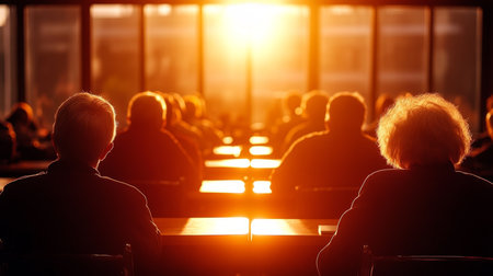 Elders Engaged in Collaborative Discussions at Retirement Conference Focused on Future Planningの素材
