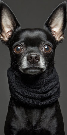 Charming Chihuahua Portrait on Clear Background, Highlighting Its Expressive Eyes and Playful Natureの素材