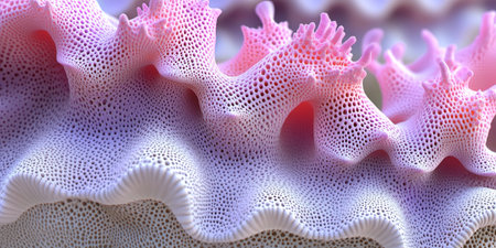 Ethereal and Dreamy 3D Abstract Graphical Elements with Lavender and Pink Gradient Palette Designの素材