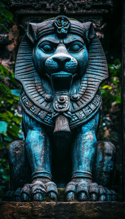 Majestic Ancient Sphinx Statue, Icon of Egypt, Guardian of the Desert and Timeless Mystery, Historyの素材