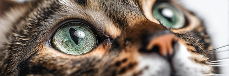Close-Up Portrait of a Bengal Cat Showcasing its Expressive Eyes and Charming Personality in Focusの素材