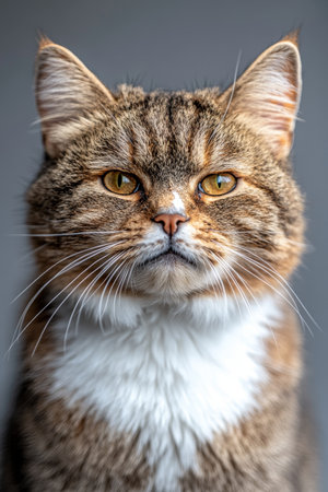 Stunning Portrait of a Mysterious Figure with Gray Eyes and Artistic Background, Capturing Emotionsの素材