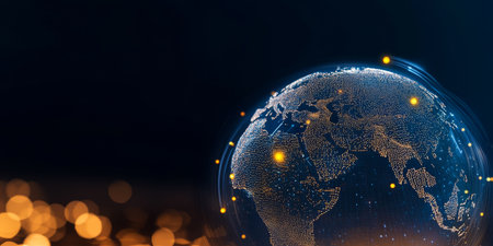 Digital Innovation Transforming the Globe Advanced Technology and a Connected Worldwide Networkの素材