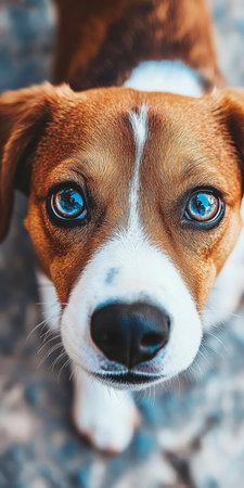 Charming Beagle Portrait in Studio, Capturing Affectionate Eyes and Natural Innocence Delightfullyの素材