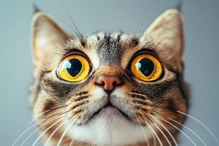 Charming Closeup of a Devon Rex Cat with Expressive Eyes and Adorable Whiskers, Delightful Poseの素材