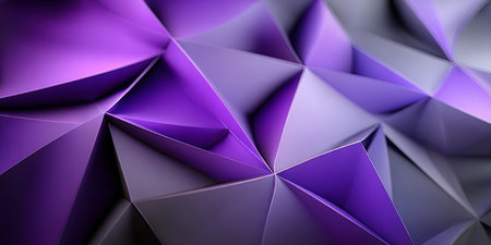 Vibrant Purple Low Poly Design Featuring Triangular Facets in Geometric Abstract Pattern Wallpaperの素材