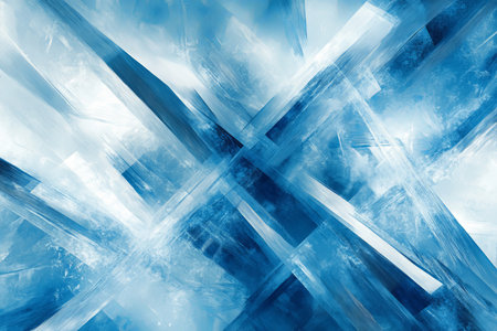 Artistic Digital Ice Formation Overlay with Abstract Structure and Technical Implicationの素材