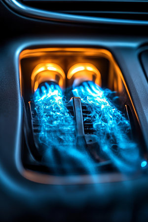 Automobile Climate Control System Discharge Featuring Refreshing Aerodynamic Cold Wind Powerの素材