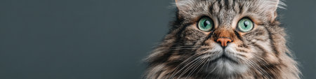 Majestic Maine Coon Cat A Stunning Portrait Capturing Its Grace and Enigmatic Charm in Detailの素材