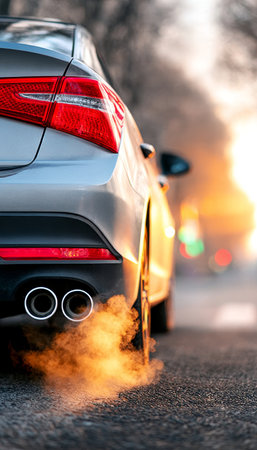 Car Exhaust Pollution s Effects on Urban Air Quality and Climate Change An Environmental Concernの素材