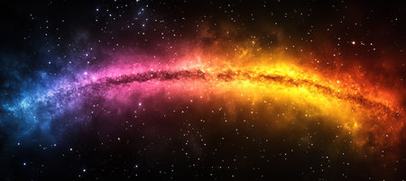 Majestic Celestial Dreamscape with Radiant Aurora Over a Tranquil Cosmic Galaxy Landscapeの素材