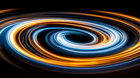 Dynamic Movement of Light Painting Creates Stunning Visual Effects with Abstract Energy Swirlsの素材