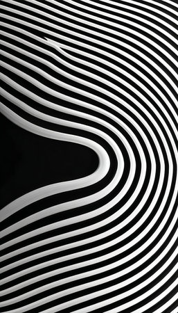 Intricate Hypnotic Waves and Mesmerizing Swirls of Lines Creating a Modern Optical Illusion Designの素材