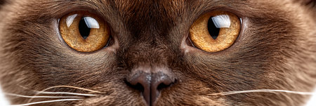 Elegant Close-Up Portrait of a Burmese Cat with Mesmerizing Eyes on a Clean, Clear Backgroundの素材