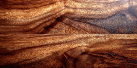 Warm Mahogany Wood Texture with Rich Grain Patterns and Polished Finish for Elegant Design Useの素材