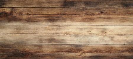 Vintage Natural Wood Boards with Horizontal Hardwood Grain Background for Floor and Wall Decorの素材
