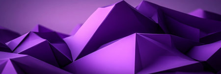 Stunning Abstract Geometric Low Poly Pattern Featuring Vibrant Purple Tones and Triangular Facetsの素材