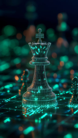 A Digital Chess King Exploring Symbolic Leadership, Strategic Gaming, and Innovative Concepts Aheadの素材