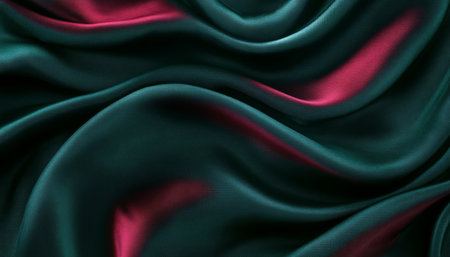 Elegant Deep Emerald Green Silky Material Background for Sophisticated Design Projectsの素材