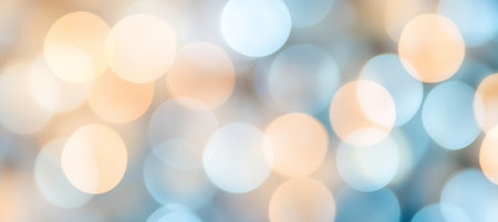 Serene and Dreamy Abstract Background Featuring Soft Bokeh Lights in Muted Blues and Whitesの素材