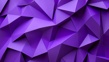 Artistic Abstract Background Featuring Lively Deep Purple Polygon Geometrical Shapes and Trianglesの素材