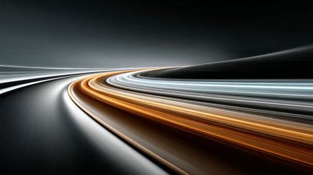 Futuristic Cityscape at Night with Dynamic Energy and Shimmering Lights in a Dark Urban Environmentの素材