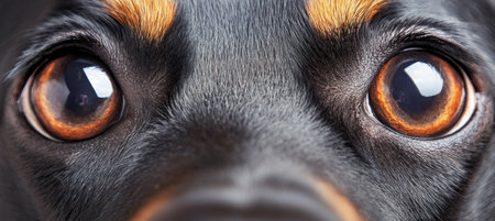 Charming close-up portrait of an adorable puppy with expressive eyes and delightful features.の素材