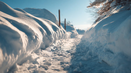 Enchanting Winter Wonderland A Serene Snow-Covered Landscape Inviting Outdoor Adventures and Joyの素材