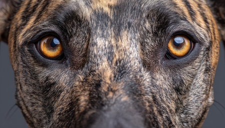 Majestic Greyhound Dog Close-Up with Striking Features and Soulful Eyes in a Beautiful Settingの素材
