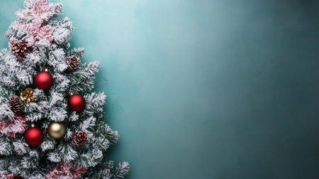 Beautifully Decorated Christmas Tree with Red and Gold Baubles for Holiday Festivities and Cheerの素材