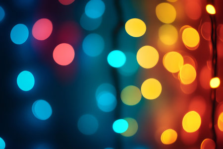 Enchanting Blurred Holiday Lights and Festive Bokeh Background for Magical Celebration Vibesの素材
